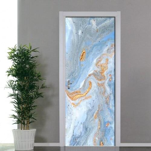 Self Adhesive 3d Door Sticker Home Decor Abstract Waterproof Wallpaper Print PVC Poster Wall Art Picture Suit For Children Room