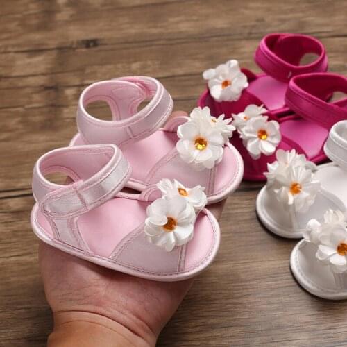 New Children Baby Kids Girls Shoes Non-Slip Cotton Flower Toddlers Newborn Infantil Sandals