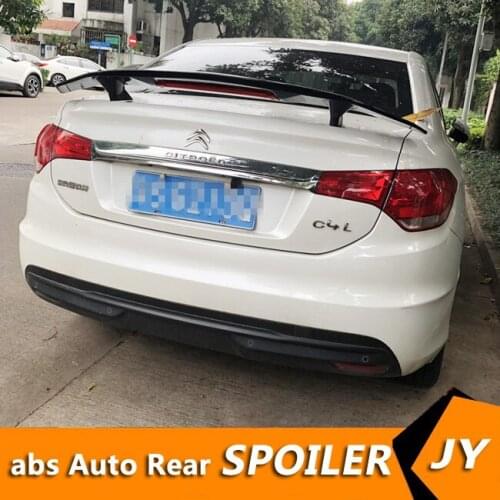 For C4 Spoiler 2011-2019 Citroen C4L spoiler TF High Quality ABS Material Car Rear Wing Primer Color Rear Spoiler