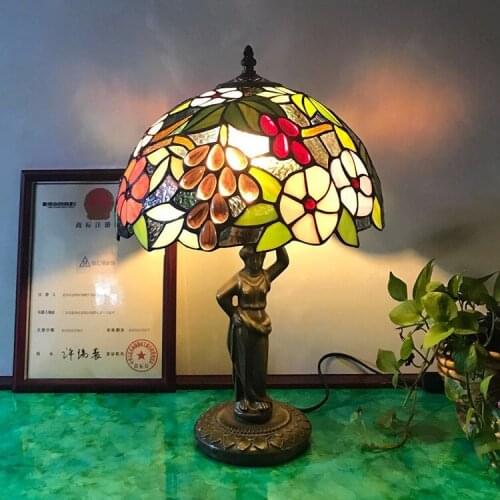 Mediterranean Retro Style Glass Turkish Mosaic Table Lamps Handworked Study Bedroom Home Art Decor Turkish Lamp