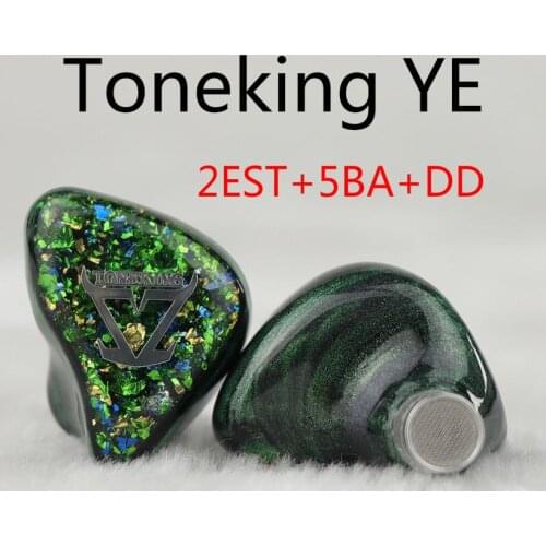 Toneking Ye 2 Electrostatic 5 Balanced Armature 1 Dynamic 2EST+5BA+DD Hybrid Hifi Music Monitor Audiophile MMCX Earphones ES12