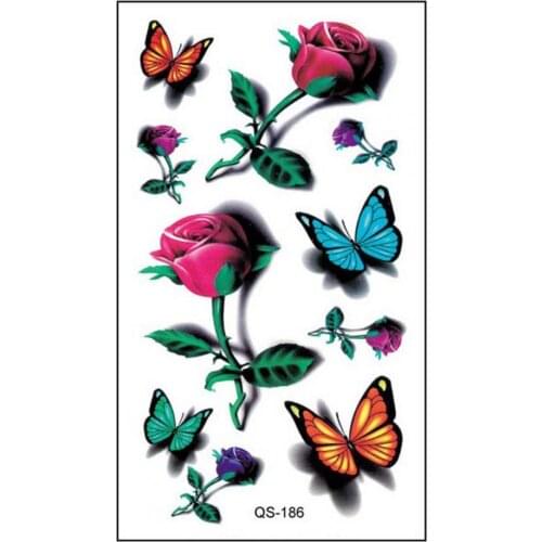Unisex Temporary Tattoo Sticker Waterproof Flower Pattern Transfer Tattoos Stickers Sexy Body Art Easy Remove