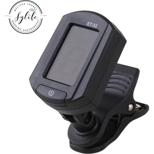 Clip On Guitar Bass Violin Ukulele Tuner w/ LCD Screen