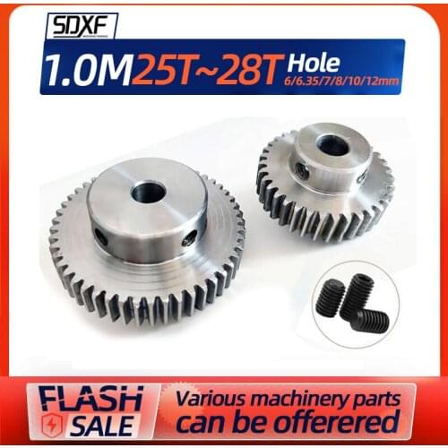 Pc 1Modulus 25/26/27/28Teeth inner hole6/7/8 Gear Teeth Spiral Bevel Gears Wheel Process Hole