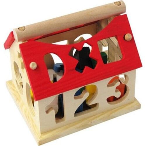1Set Early Childhood Educational Toys Digital House Dismantling House Of Wisdom Digital Shape Pairing Building Blocks