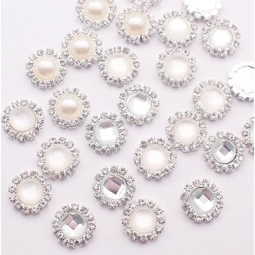 5pcs Sun Flower Claw Stones Silver Base Shiny Crystals Buttons Garment Decoration Beads Gems Glue On Rhinestones for Clothes