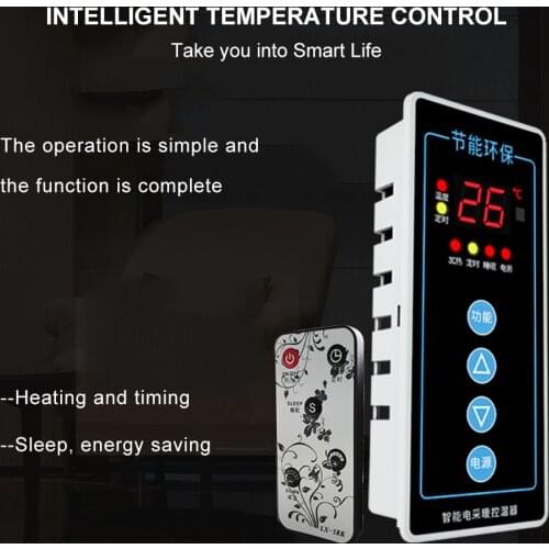 AC110V-220V 2500W Intelligent electric heating Thermostat with Infrared Remote Control Warm Floor Heating Temperature Controller