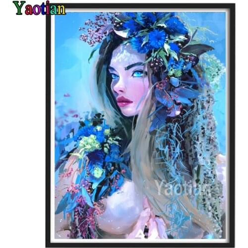 Full Square/Round Drill 5D DIY Diamond Painting Abstract sexy woman with flowers Embroidery Cross Stitch 3D Home Decor