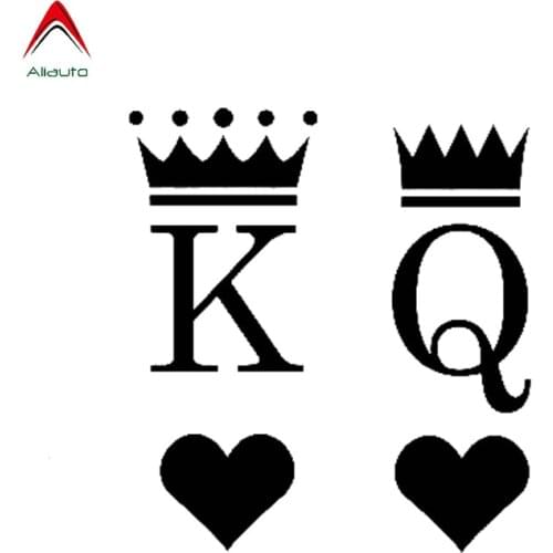 Aliauto King Queen Cars Stickers Waterproof Vinyl Car Wrap for Auto Decal Customized Accessories Moto Decoration,9cm*8cm