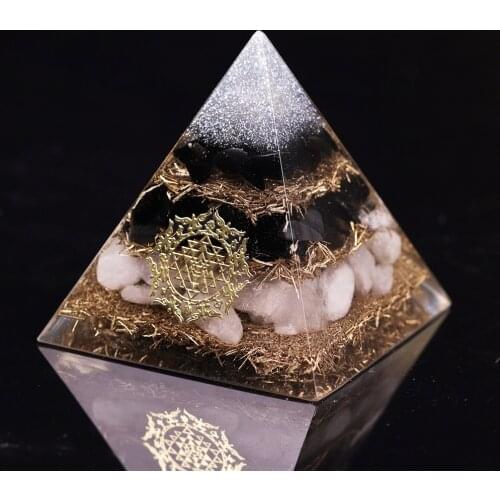Large Orgonite Pyramid Orgone Energy Generator Emf Protection Metaphysical Home Decor Chakra Healing & Meditation Base Chakra