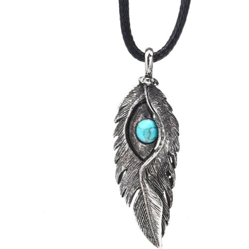 New Alloy Peacock Eye Feather Bohemia Long Necklace Sweater Chain Vintage Jewelry Tibet Necklace Chain lancuszki collier femme