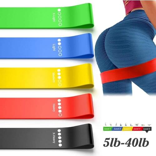 Yoga Resistance Rubber Bands Fitness Elastic Bands 5-40LBS Training Fitness Gum Pilates Sport Crossfit Workout Equipment