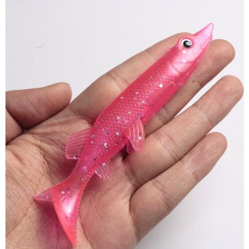 1pcs fishing soft lures 11cm/12g 3D eyes T Tail Artificial Bait Vivid Worm Silicone Wobblers carp lure fishing tackle