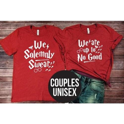 We Solemnly Swear We Are Up To No Good Unisex Shirts, Couples Matching, His and Hers Shirts, Wizarding Trip, Theme Park Shirts