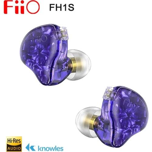 FiiO FH1s Hi-Res 1BA+1DD(Knowles 33518,13.6mm Dynamic) In-ear Earphone IEM with 2pin/0.78mm Detachable Cable for Popular Music