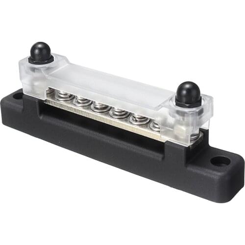 Rated 12V 150A 6 Way Bus Bar Auto & Marine Power Distribution Earthing Block With Washer Cover And Split Ring