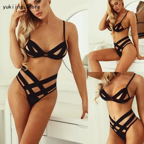 2020 New Women Lingerie Corset Bandage Hollow Underwire Racy Muslin Sleepwear Underwear Summer Spring Sexy perfect underwear