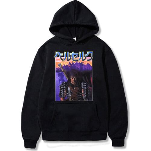 The New Japanese Anime Berserk Hoodies Male Hip Hop Loose Hoody Sweatshirt Men Hipster Street Clothing Women Hoodie Sweatshirts