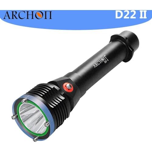 NEW ARCHON D22-II D22 II CREE U2 LED Max 1200 lumens 100M underwater dive flashlight by 26650 battery (With Battery and Charger)