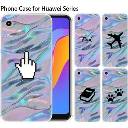Luxury Silicone Case rainbow iridescent art for Huawei NOVA 5 5i Mate 30 Lite Y9 Prime P Smart Z Plus 2019 Honor 8S 8A 9X 20 Pro
