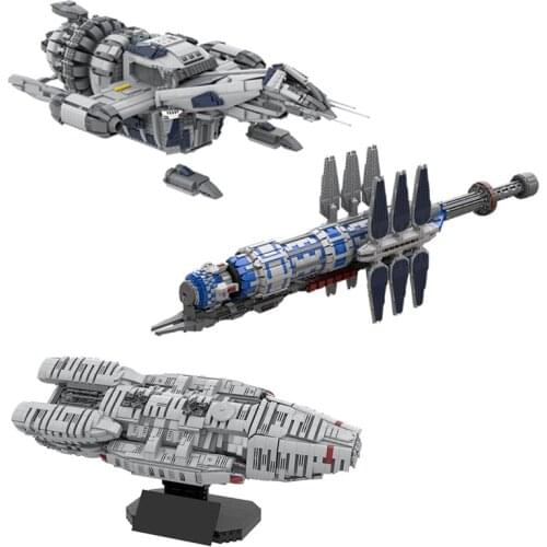 MOC Space Galactica Transporter-Spaceships UCS Scale FIREFLY SERENITY Babylon Building Blocks Fort Vehicle Brick Toy Xmas Gift