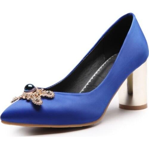 2018 new age season high with thick with fashion pointed to the super small size 33 1817-48 womens shoes