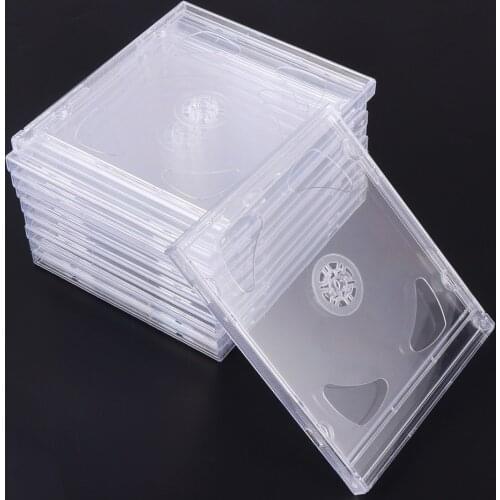 10PCS Transparent Cases Portable CD Storage Boxes DIY CD Packages for Home Cinema Studio