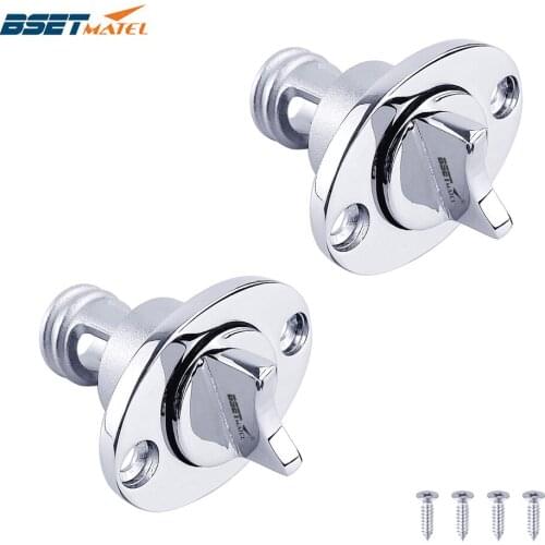 2X Universal 25mm 1'' Stainless Steel 316 Boat Garboard Transom Hull Drain Plug Socket Bung Hole Drainage Kayak Canoe Accessory