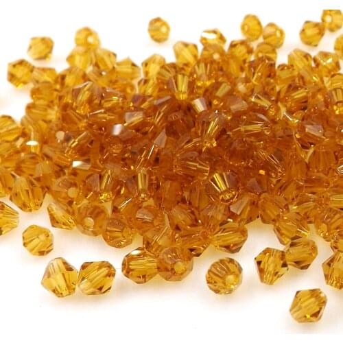 #5301 4mm 1000pcs Glass Crystals Beads Bicone Faceted Bead loose Spacer Beads DIY Jewelry Making
