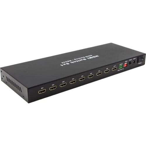 8-port HDMI Switch 4K Professional 4K 8X1 HDMI Switch Switcher RS232&EDID control HDMI 1.4 4K@30Hz for UHDTV PC Projector