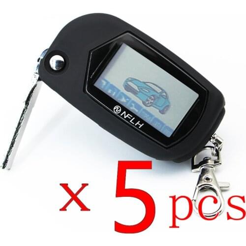 5 Pcs/lot Two-way Car Burglar Alarm Keychain For Starline A61 Anti-theft System Car Electronics RC Alarm Twage Car Alarm System