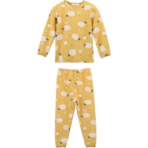 Boys Girls Baby Clothing Set Top Pants Unisex Pajama Sets Childrens Long Sleeve Autumn Winter Sleepwear Suits Kids 2PCS