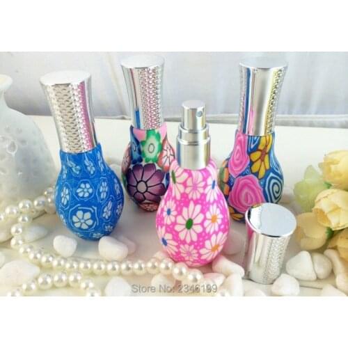 20ML 30pcs/lot Creative Polymer Clay Perfume Bottle,Charming Elegant Fragrance Refillable Container,Empty DIY Scent Spray Bottle