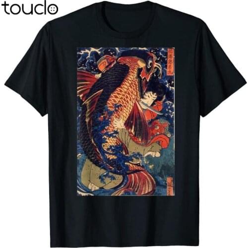 Fighting the Giant Carp Japanese Tshirt