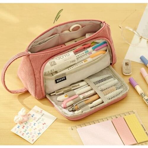 Pencil Case Estuches Escolares School Case Kawai Stationery Pencil Box For Girls Large Multifunctional Organizer Pens Case Cute