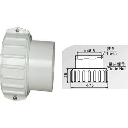 Hot Tub Spa 1 1/2" Split Nut Kit for Heater Union with Gasket , 1.5" universal coupling for heater