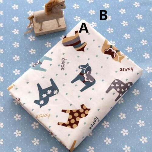 160CM*50CM horse cotton fabric sewing baby cloth kids bedding linens quilting tecidos patchwork fabric sewing tissue