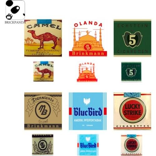 MOC WW2 Military German Soldier Accessories Building Blocks USA Figures Parts Cigarette Printing Bricks City Weapoms Toys