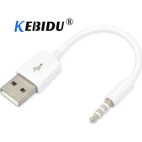 Kebidu 3.5mm Jack to USB 2.0 Data Sync Charger Transfer Audio Adapter Cable cord for Apple iPod Shuffle 3rd 4th 5th 6th