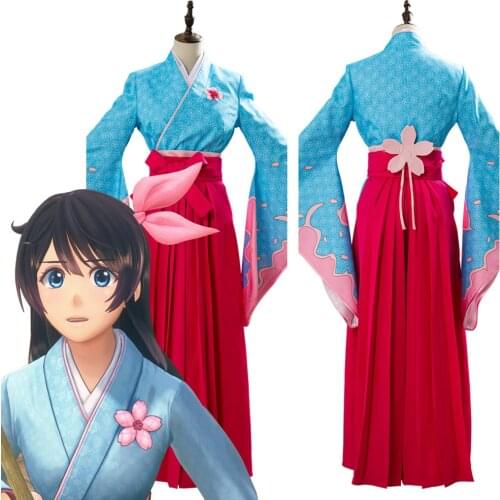 Projectsakura Sakura Amamiya Sakura Cosplay Costume Girl Kimono Uniform Dress Outfit Halloween Carnival Party Suit