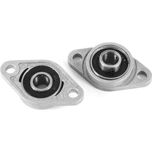 KFL08 Flanged bearing / ball bearing, zinc-aluminum alloy, 8 mm, 2 pieces