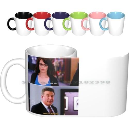 Liz Lemon-What A Week Ceramic Mugs Coffee Cups Milk Tea Mug Liz Lemon Jack Donaghy 30 Snl Tina Fey Alec Baldwin Jenna Maroney