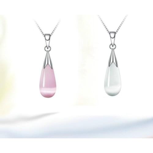 Moonstone Opal Necklace Pendant Drop Korean Jewelry Wholesale (without Separate Pendant Necklace)