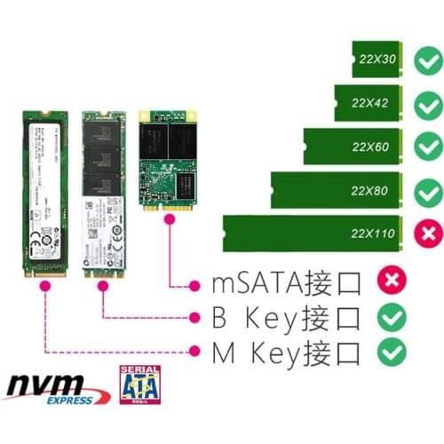 M.2 SSD to U.2 Adapter 2 in 1 M.2 NVMe Key B/M SSD to PCI-e U.2 SFF-8639 Adapter PCIe M2 Converter Desktop Computer