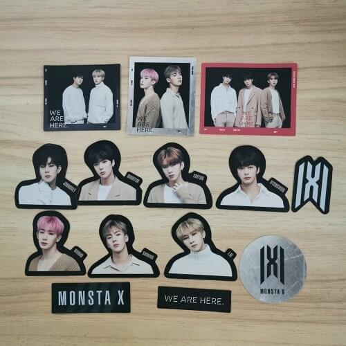 Kpop MONSTA X World Tour Sticker WONHO SHOWNU KIHYUN JOOHONEY MINHYUK IM HYUNGWON Tags Sticky Note Stickers Fans Gift