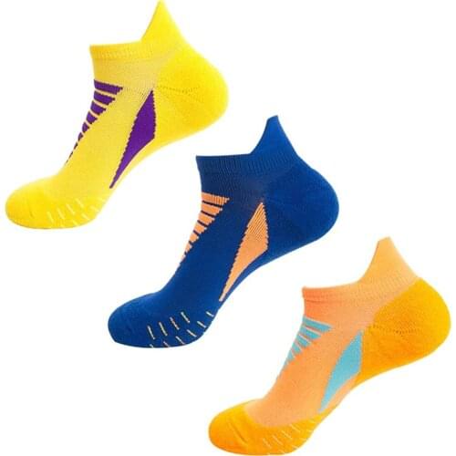 Professional Sports Socks Running Socks Cotton Terry Socks Basketball Tennis Men Thick Socks Shock Absorption Moisture Wicking