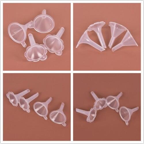 New 2Pcs Small Plastic For Perfume Diffuser Bottle Mini Liquid Oil Funnels Lab Mini Oil Funnels Kitchen Specialty Tools(Random)