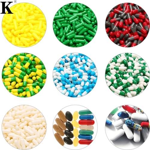 1000/100Pcs Empty Gelatin Capsule Empty Hard Gelatin Capsule Clear Kosher Gel For Medicine Pills Refill Storage 0# 1# 2# 4