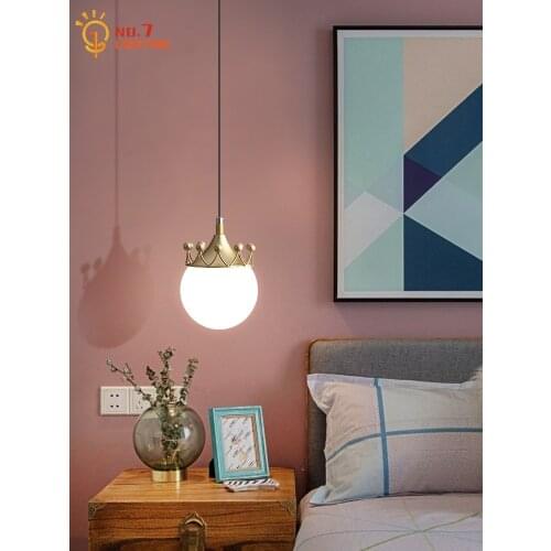 Modern Minimalist Individual Crown Pendant Lights Gold Luste Led E27 Home Decor Bedroom Bedside Bar Restaurant Background Study