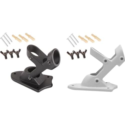 Heavy Duty Flag Pole Holder Mounts 1" Diameter National Flagpole Display Mounting Holder Aluminium Alloy & Rust Free Coated